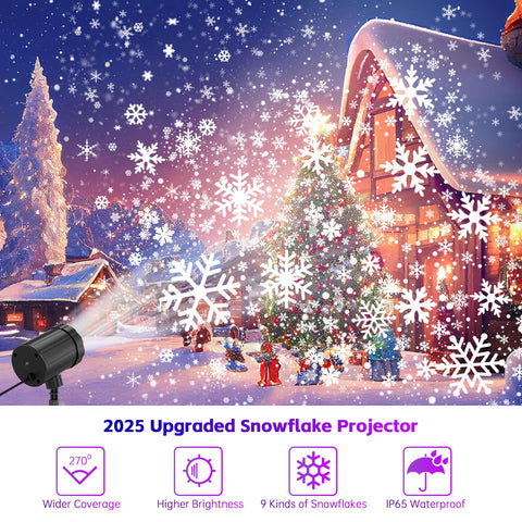 GUSODOR snowflake patterns with white dots for magical outdoor ambience