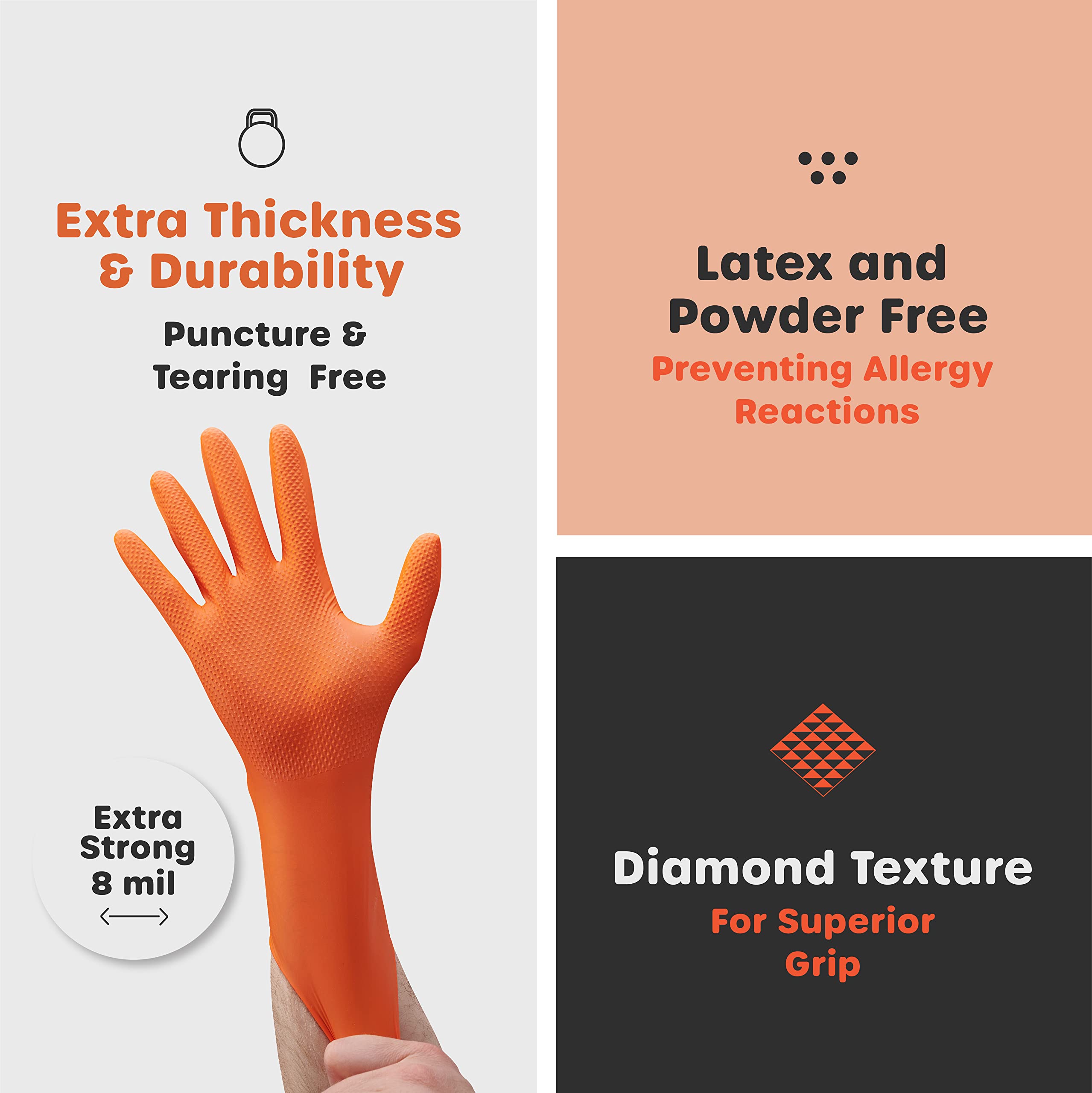 GUSTO latex-free nitrile gloves reduce allergy risk during handling
