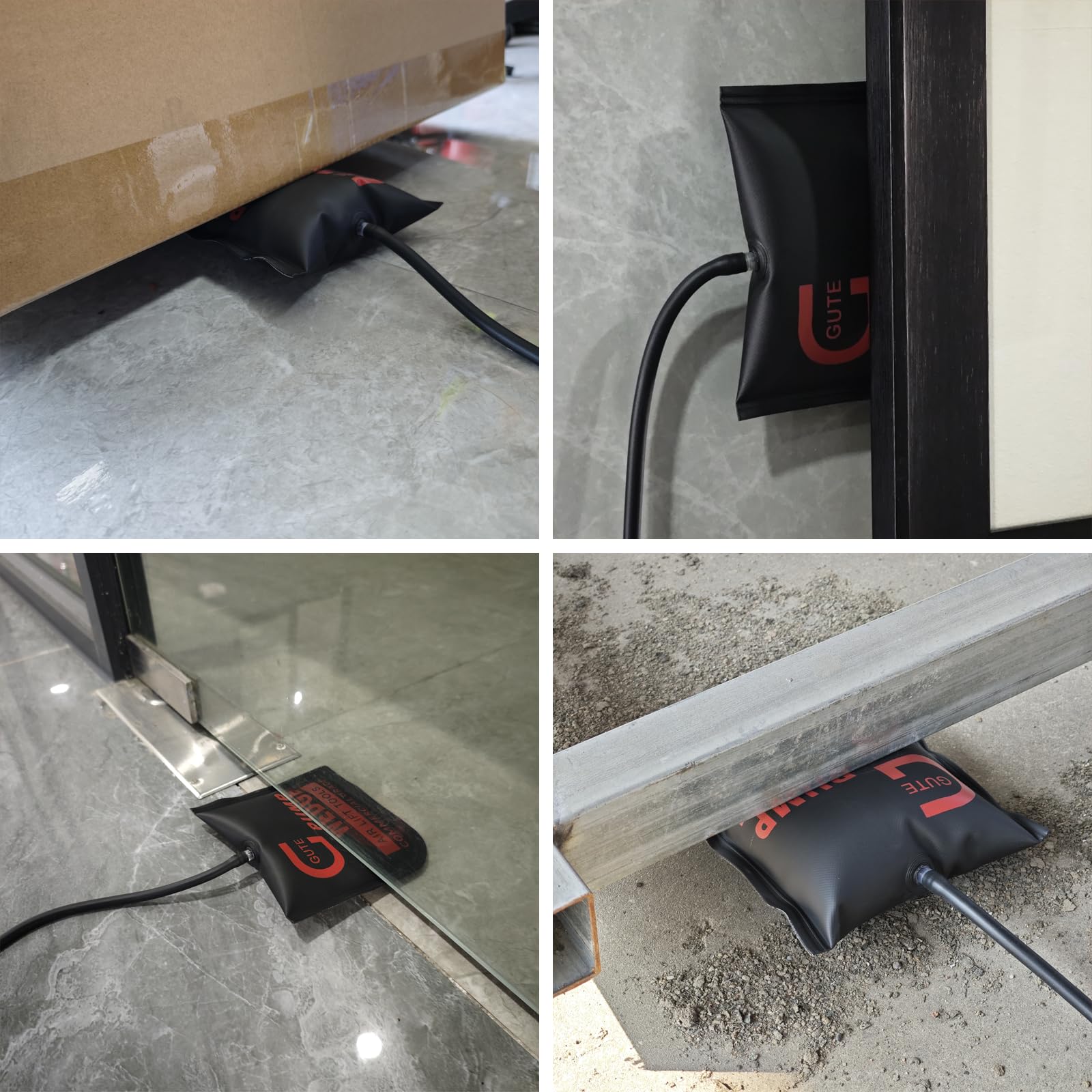 Gute Air Wedge Bag Pump inflated for setup and stability