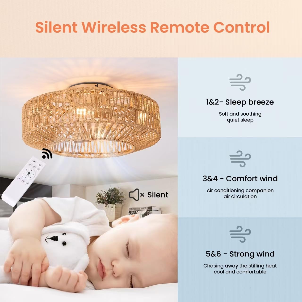 Gutenliter wireless remote controls fan and light for easy use
