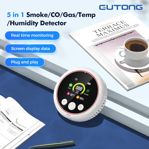 Gutong HD digital screen displays live environmental data for quick awareness.