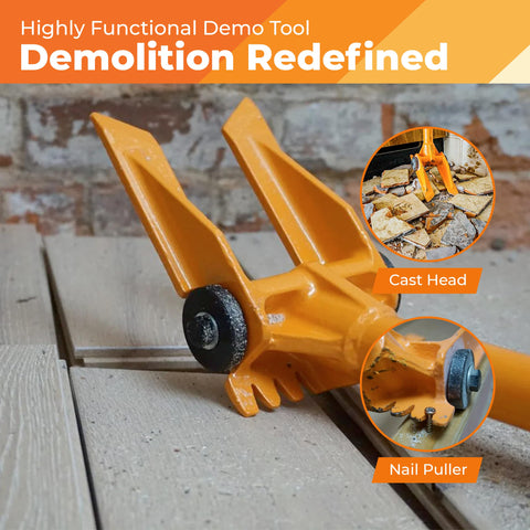 Gutster ergonomic round-handle design for all-day demolition work