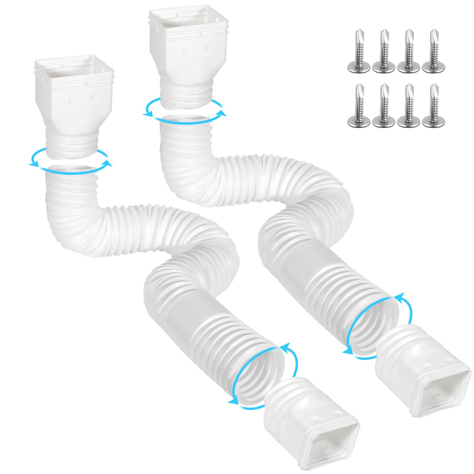 Gutterlix downspout extension extended 21–67 inches for versatile drainage