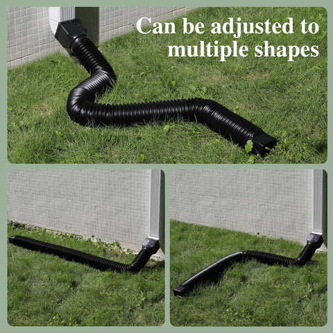 Flexible bend on Gutterlix extension for easy routing around obstacles