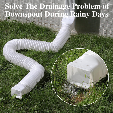 Gutterlix downspout extension installation demonstrates secure mounting with included screws.