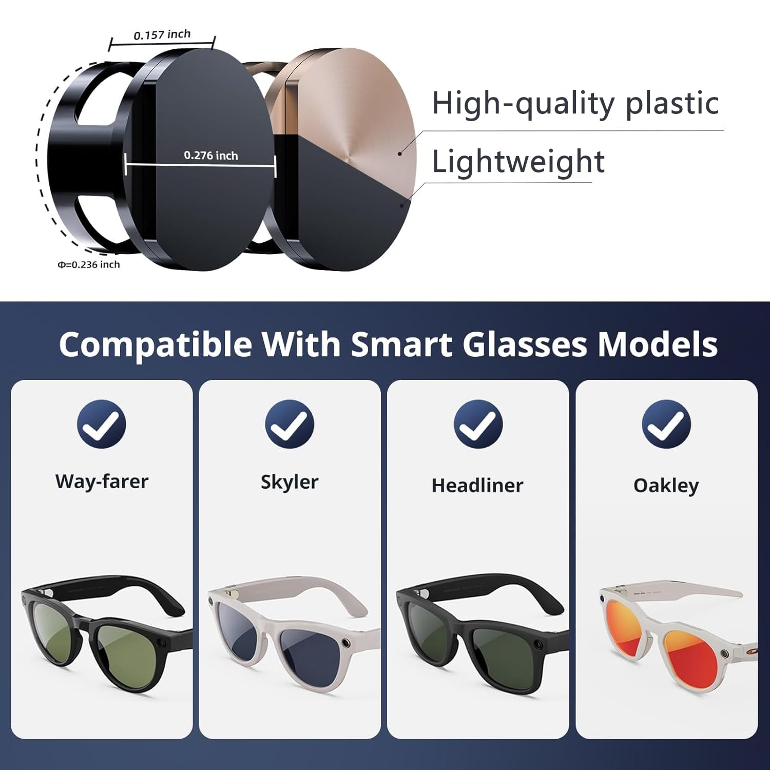 Durable GUUGEI light blocker made from high-grade plastic with secure press-on fit