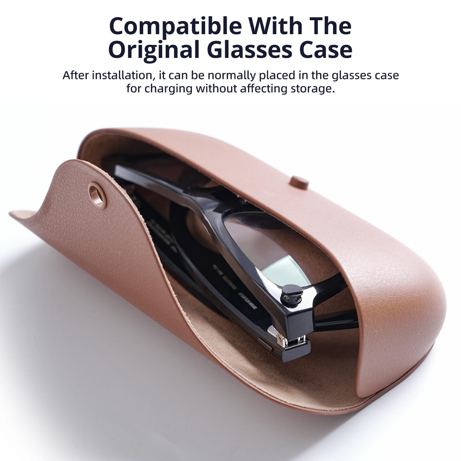 Compact GUUGEI privacy accessory fits neatly in a glasses case