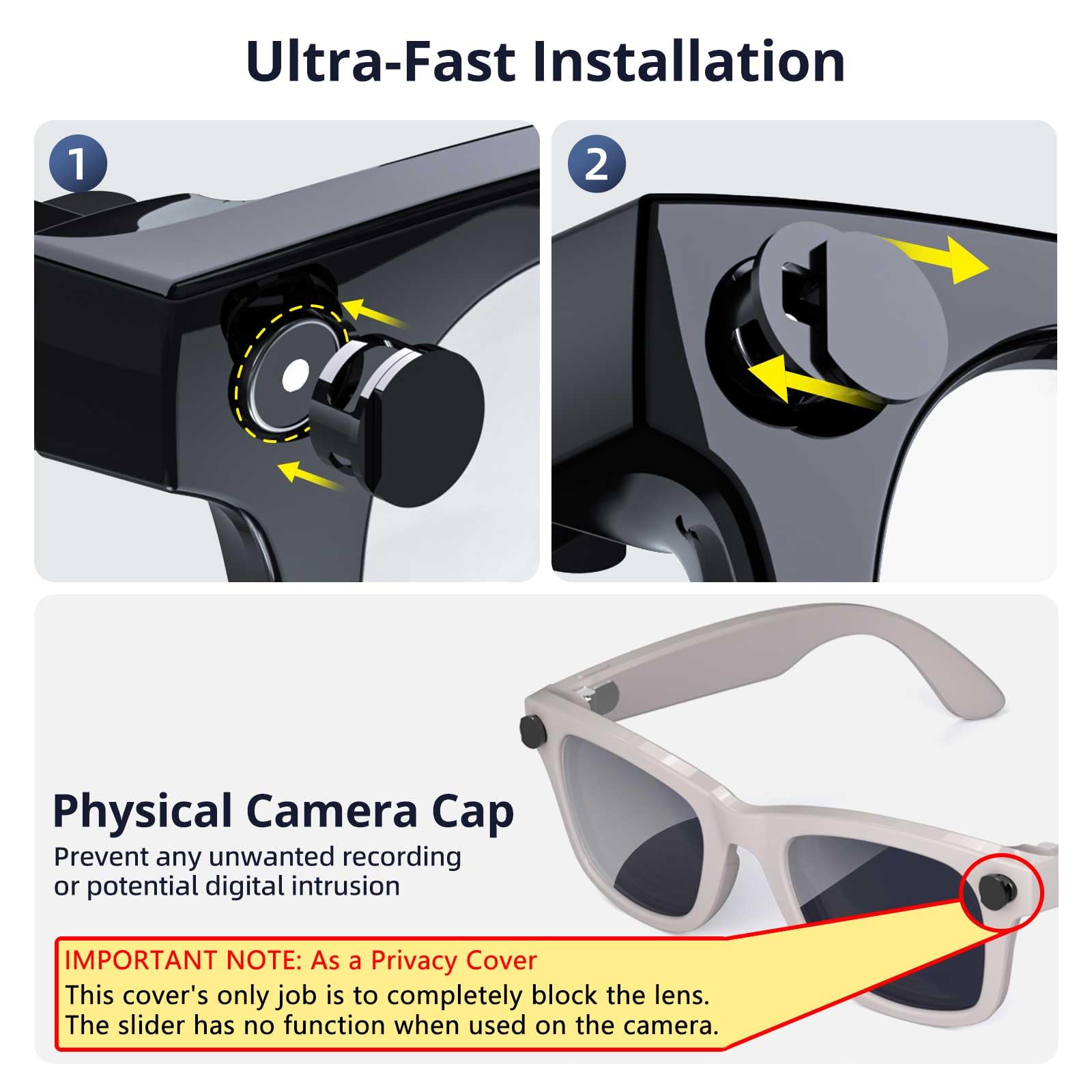 Easy-install GUUGEI light cover compatible with Wayfarer, Skyler, Headliner models