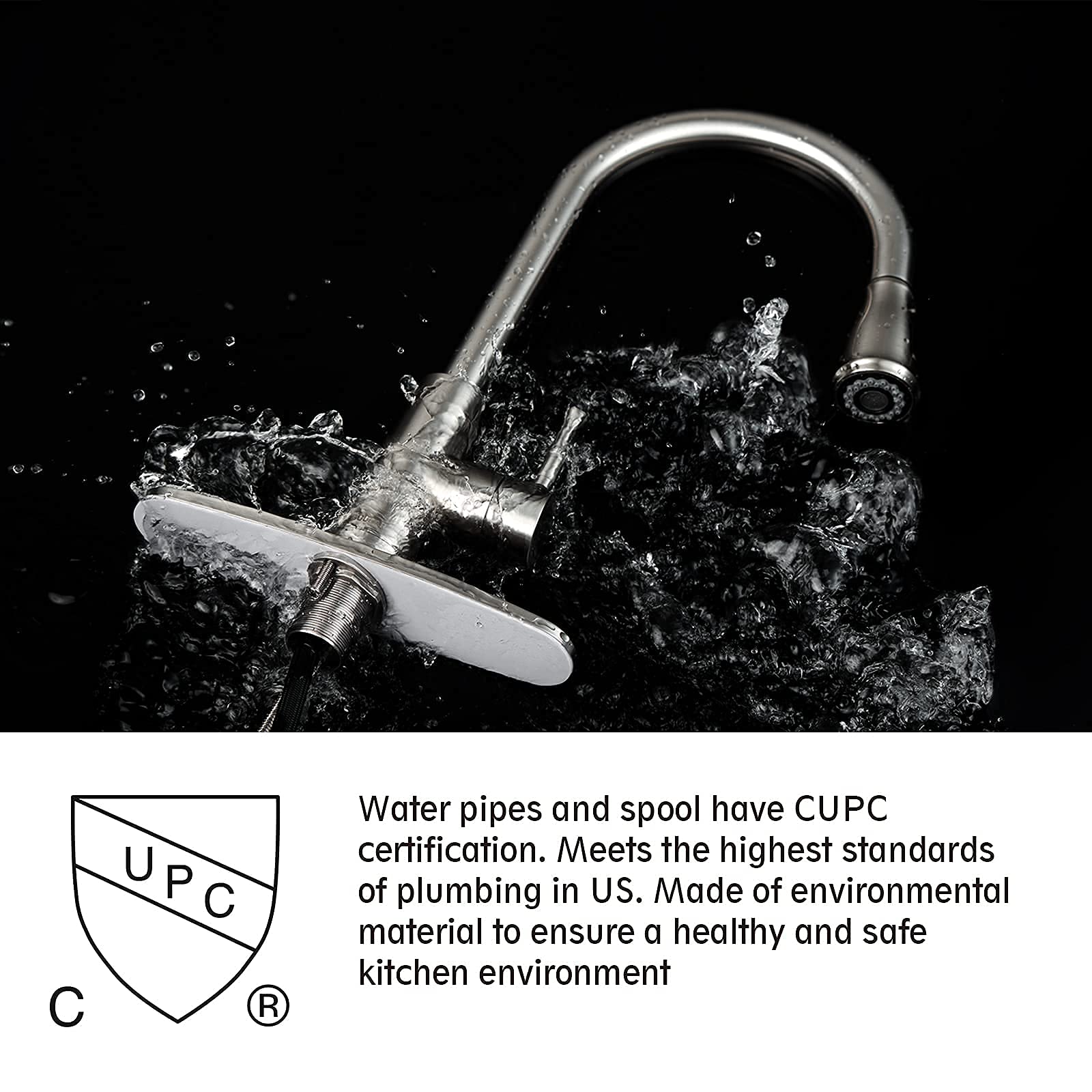 GUUKAR faucet with 360-degree rotation enables flexible kitchen tasks