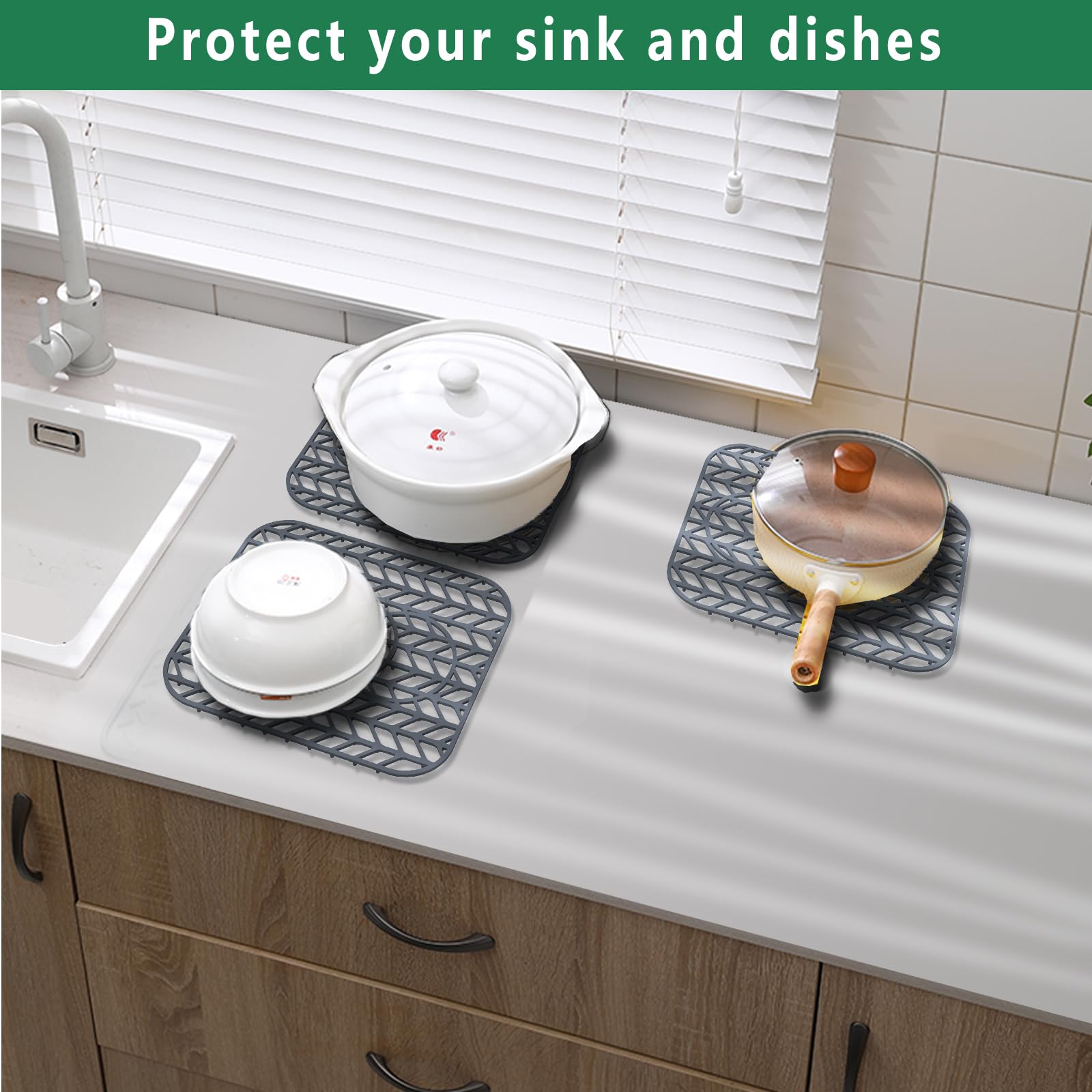 GUUKIN easy-to-clean mat stays dishwasher safe for quick maintenance.