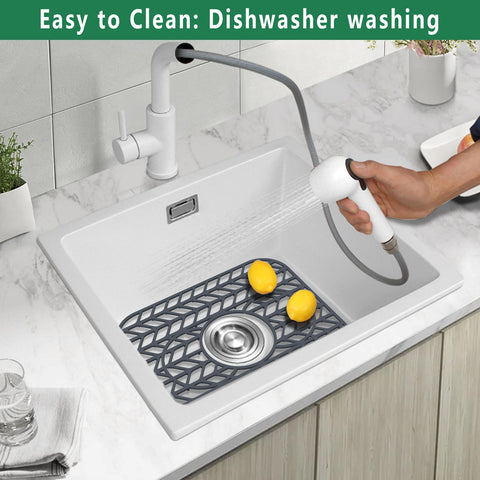 GUUKIN elevated mat promotes water flow and drainage toward the drain.