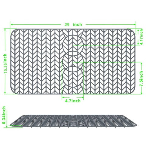 GUUKIN heat-resistant silicone sink mat safe for hot cookware.