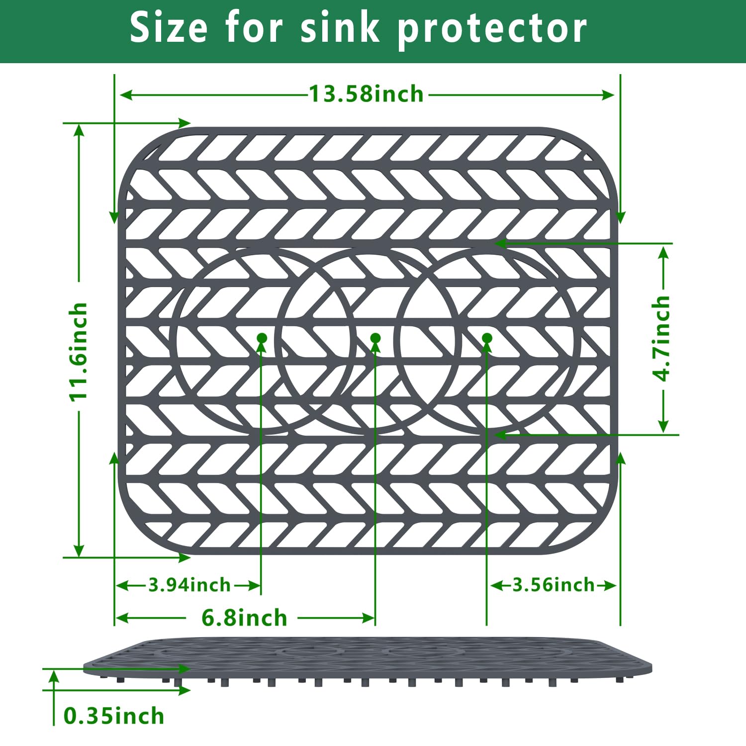 GUUKIN two-mat pack provides durable kitchen protection.
