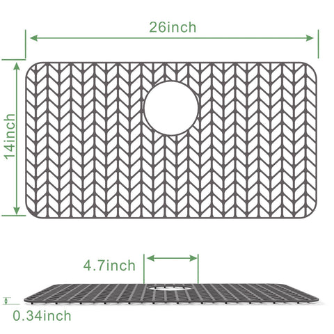 GUUKIN silicone grid protects porcelain and stainless bottoms from impact.