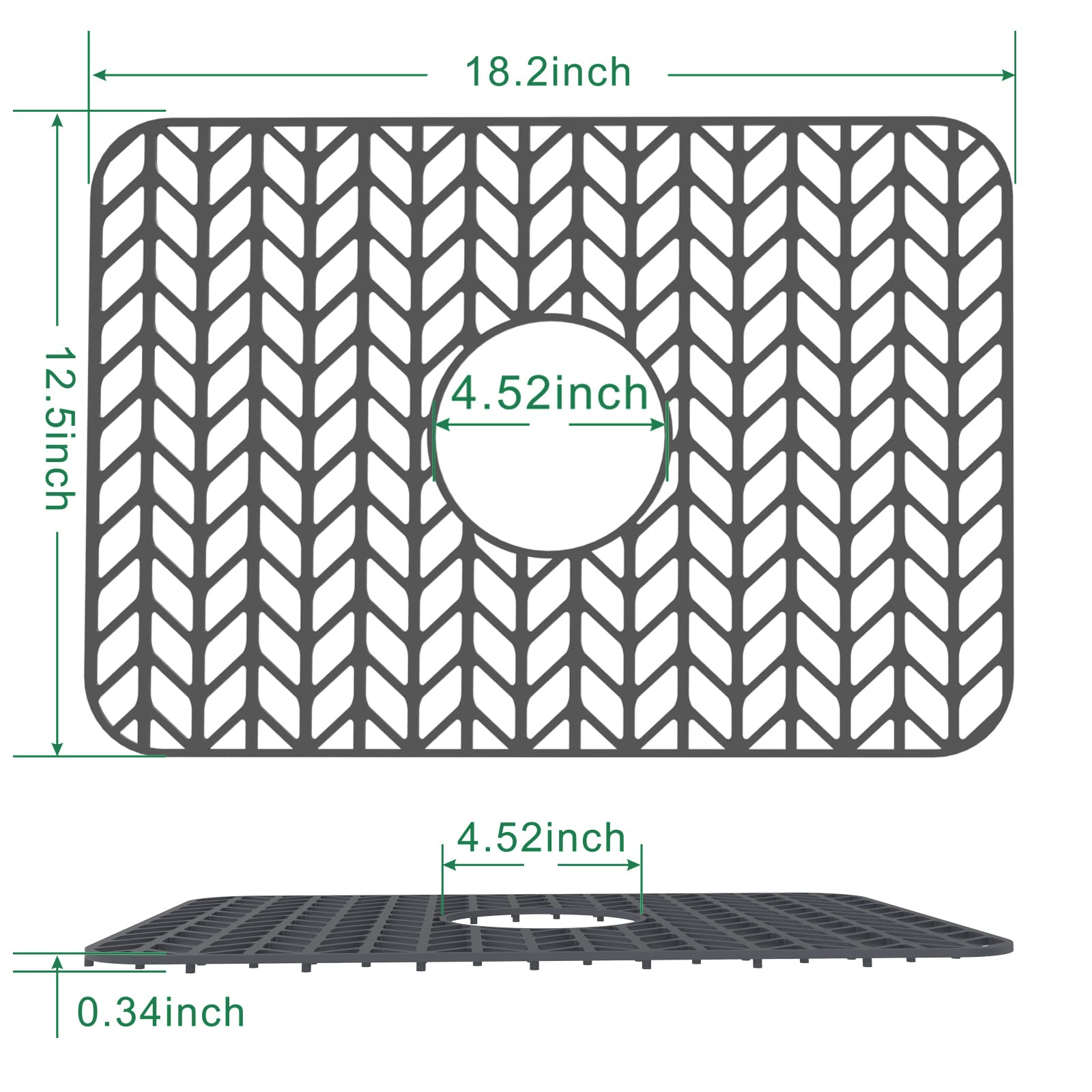 GUUKIN heat-safe silicone grid resists heat up to 500°F while protecting dishes