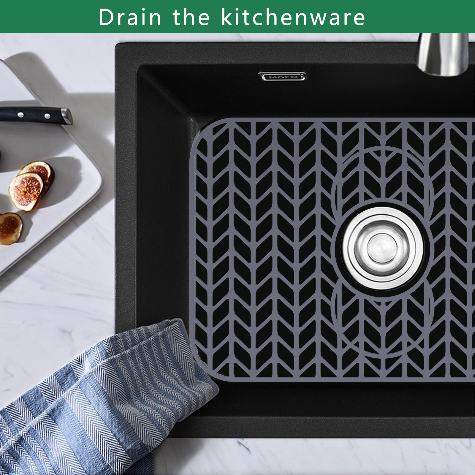 GUUKIN sink protector heat-resistant design endures high heat up to 500F.