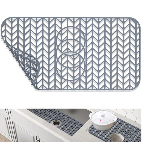 GUUKIN sink protector mat 19x13 bottom view protects the sink from scratches while in use