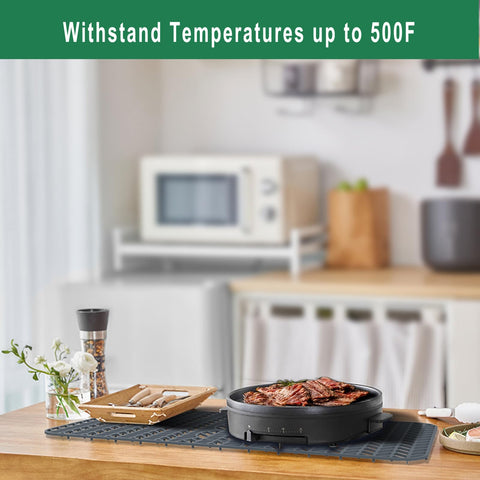 GUUKIN 24x12.5 mat with 3 holes demonstrates drainage and airflow in a full-size kitchen