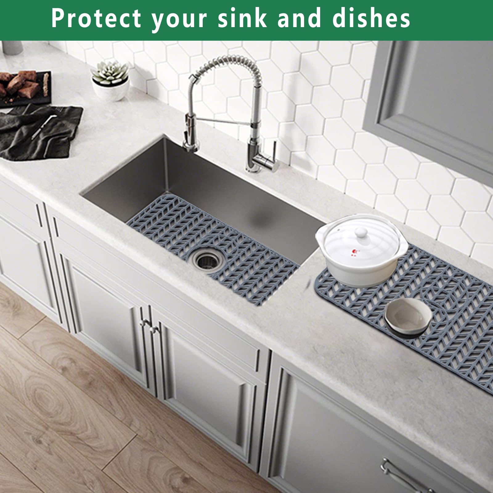 GUUKIN 29x15 mat set offers multi-size versatility for different sinks