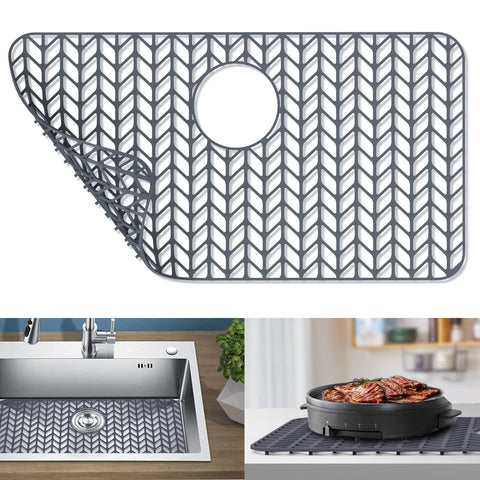 GUUKIN sink protectors top view, 26x14 grid protects sinks from scratches.