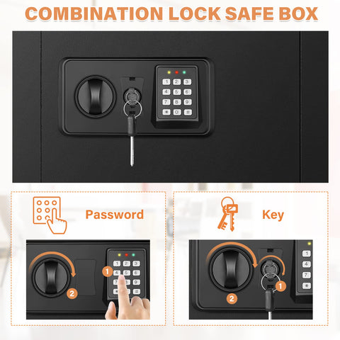 GUVELI emergency-key-access option ensures entry if the combination fails.