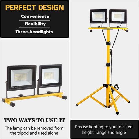 GUWELL two 60-LED heads deliver powerful 6500K illumination.