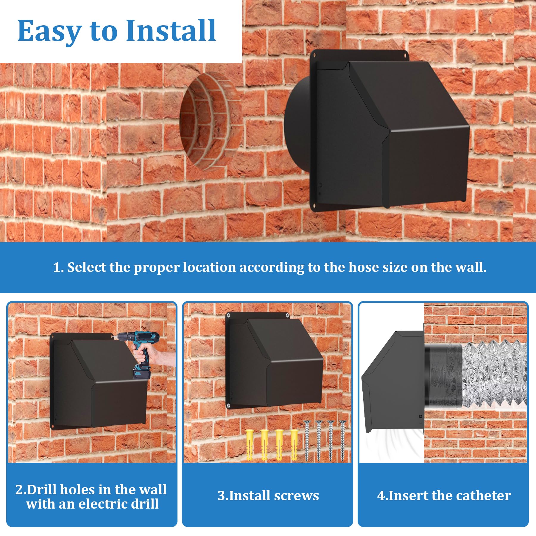 Guweta easy-install four-screws kit speeds outdoor vent setup
