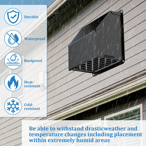 Guweta galvanized steel exhaust vent cover resists rust for long-term outdoor use