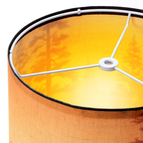 GUZEIR beige linen lampshade top view highlighting design