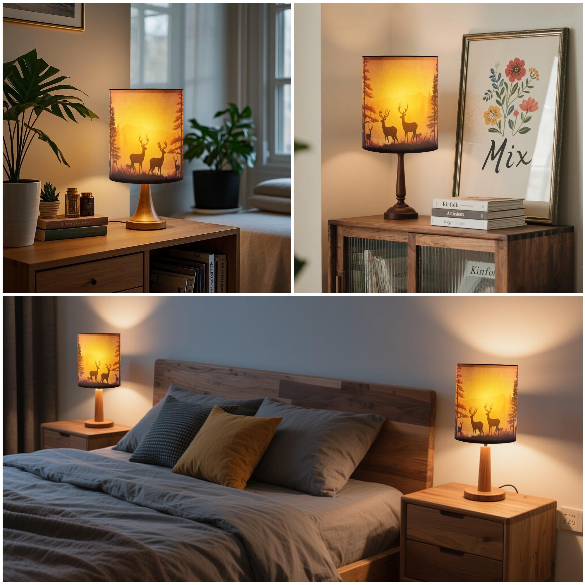 GUZEIR modern farmhouse lampshade creating cozy ambiance