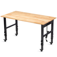 GVGBUK 48-inch adjustable workbench top supports ergonomic sit or stand use.