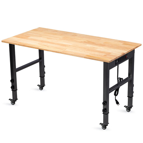 GVGBUK 48-inch adjustable workbench top supports ergonomic sit or stand use.