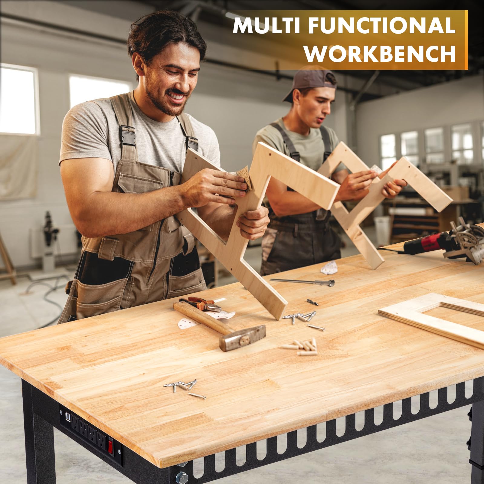 GVGBUK adjustable legs with wheels protect floors during movement.