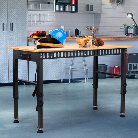 GVGBUK garage workbench in use showing organized, efficient workflow.