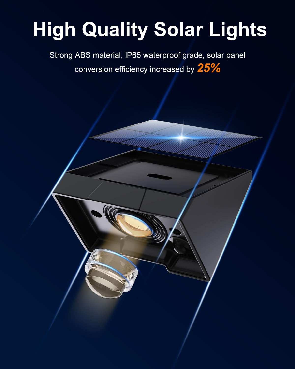 GVSHINE deck light with dusk-to-dawn sensor for automatic lighting