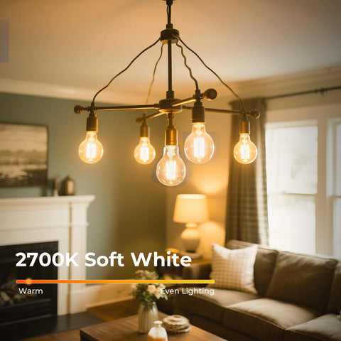 GvvooHome 2700K soft white light for cozy living spaces.