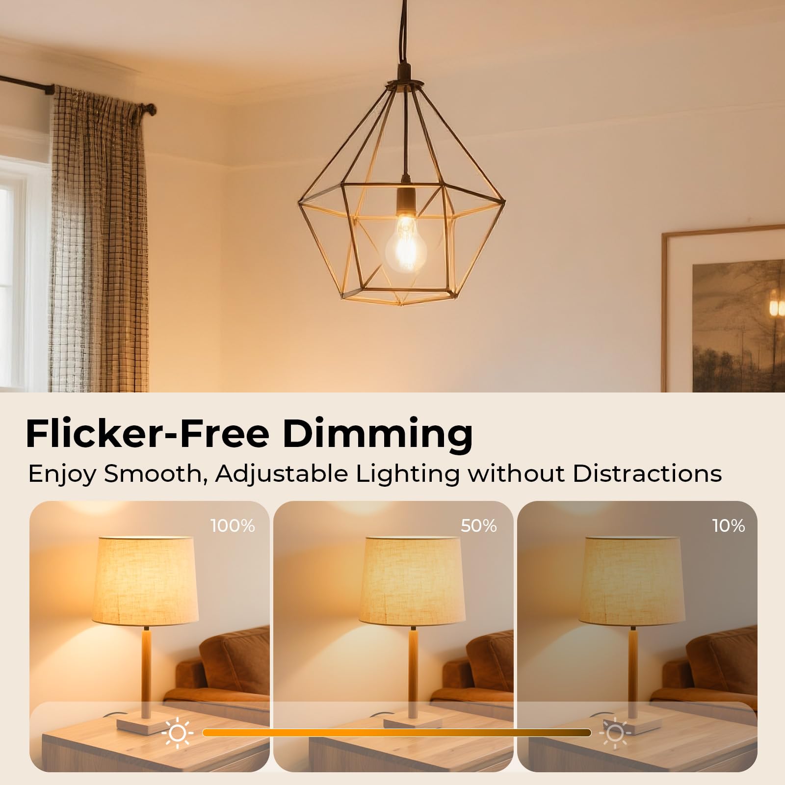 GvvooHome bulb installed in a ceiling fan for ambient illumination.