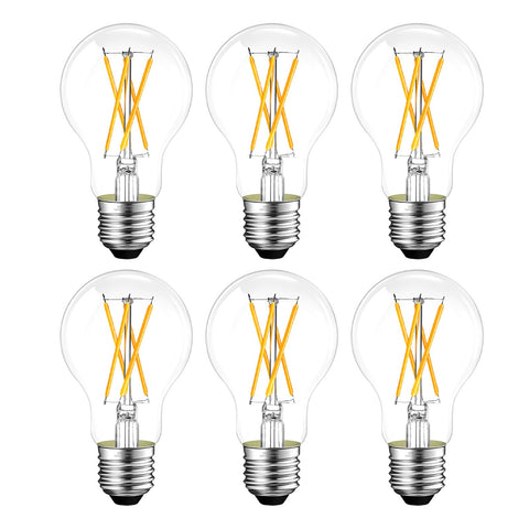 GvvooHome dimmable E26 LED bulb front view with warm 2700K glow.