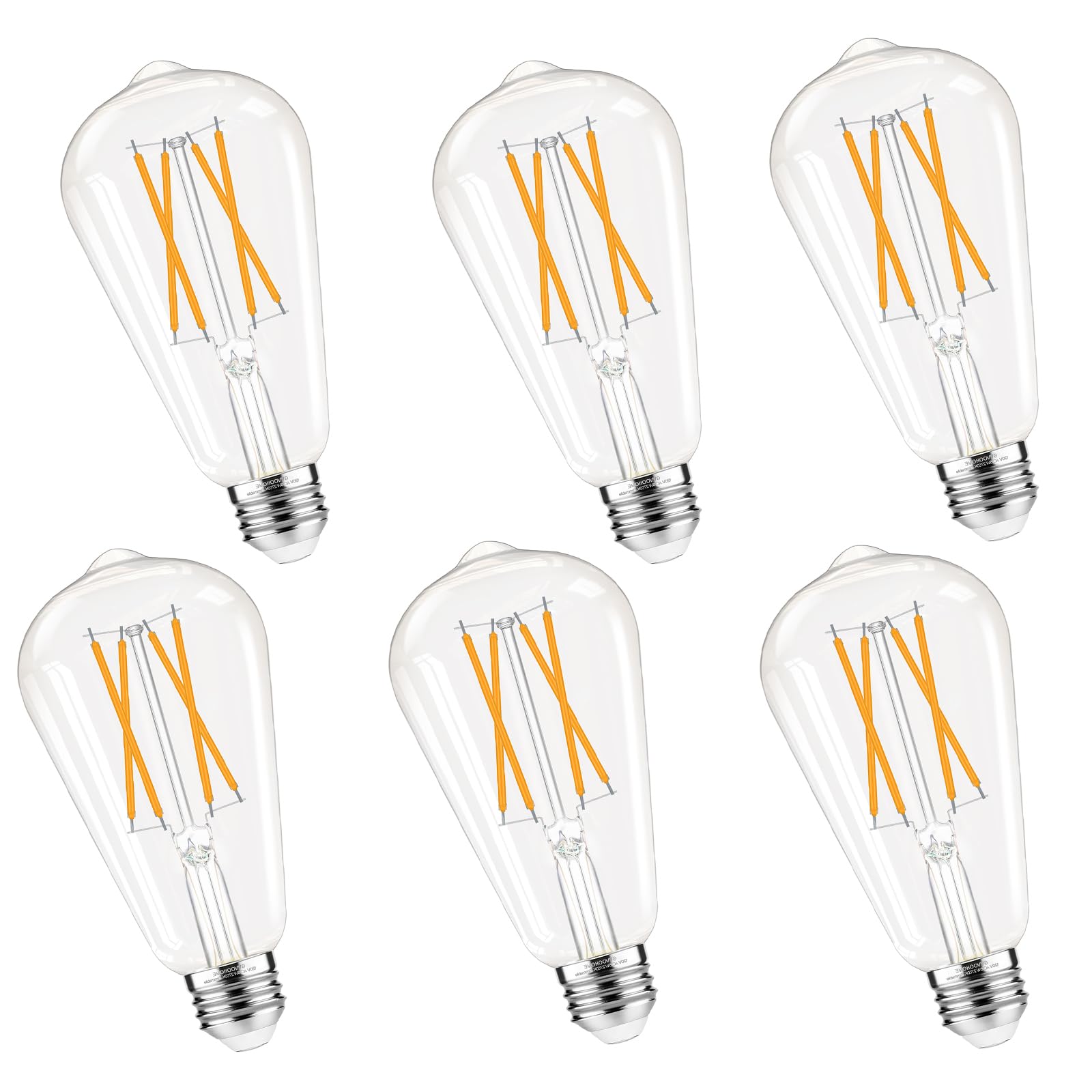 GvvooHome dimmable Edison bulbs in clear glass provide warm, cozy ambiance