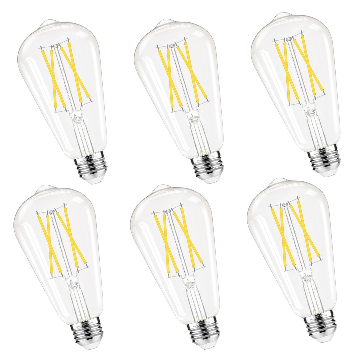 GvvooHome dimmable Edison bulbs with clear glass for bright, energy-efficient lighting