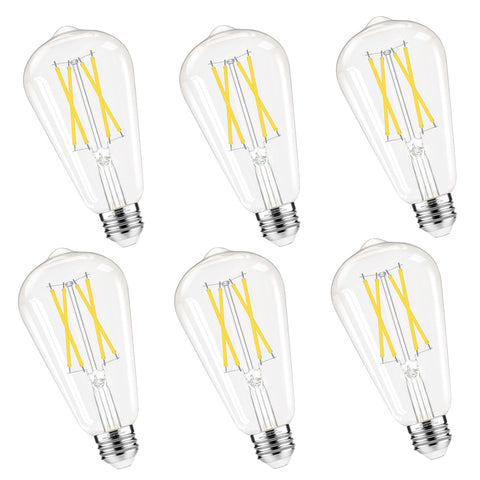 GvvooHome dimmable Edison bulbs with clear glass for bright, energy-efficient lighting