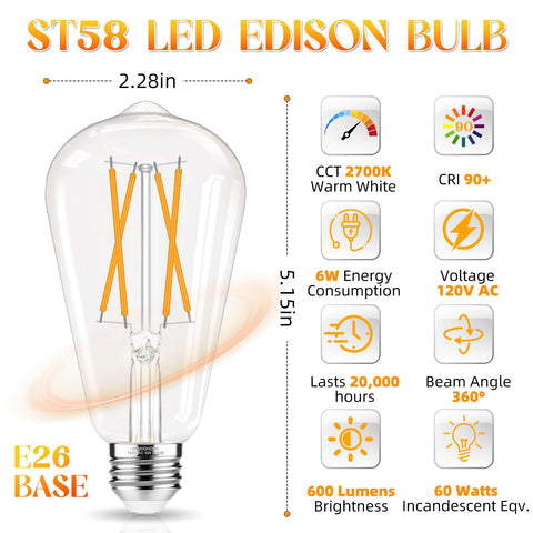 GvvooHome E26 bulb shows 2700K warm white glow for cozy ambiance.