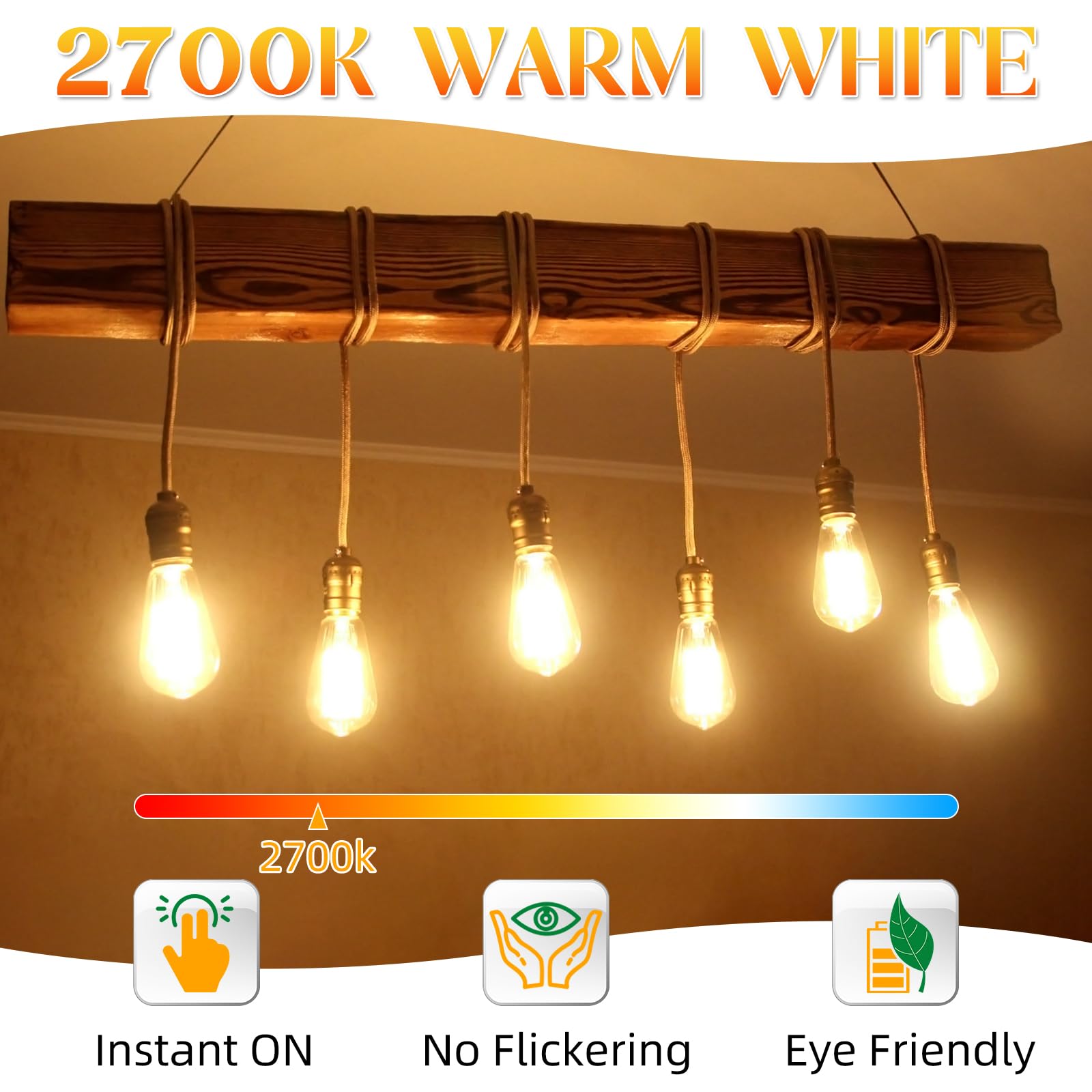 GvvooHome E26 bulb provides 90+ CRI for true colors in decor.