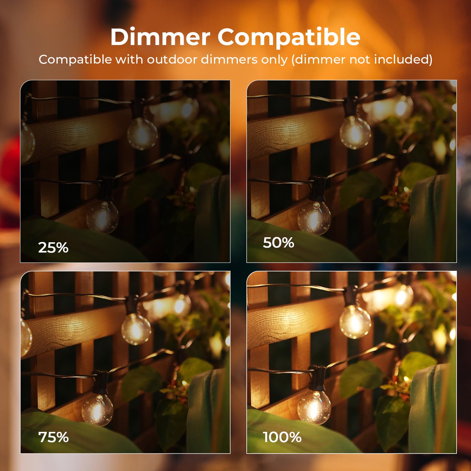 GVVOOHOME ECO 25ft string lights connect up to 20 strands for large spaces