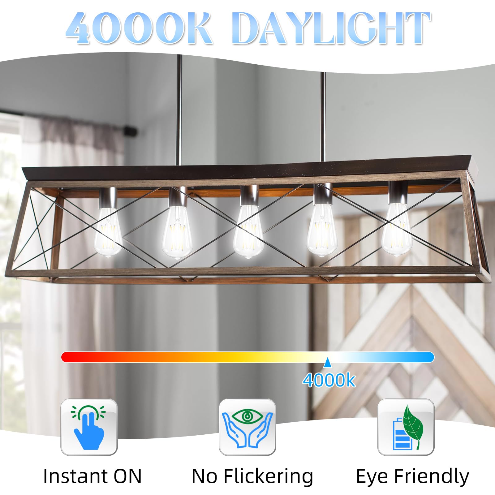 GvvooHome Edison bulbs deliver a 60W equivalent with LED efficiency
