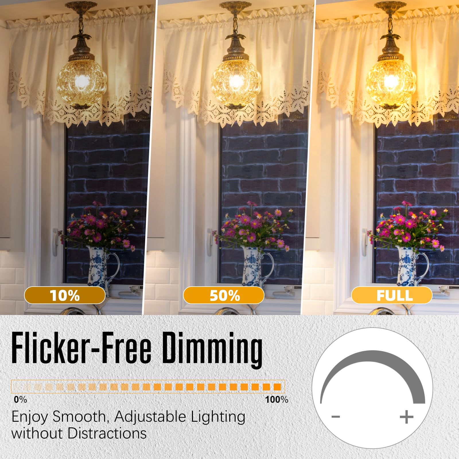 GvvooHome 90+ CRI clear glass bulbs show true colors in rooms.
