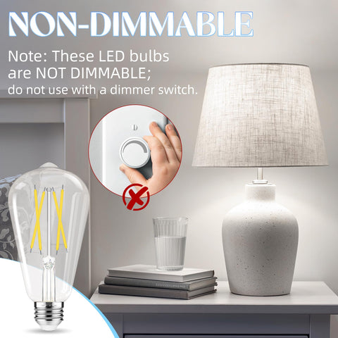 GvvooHome Edison bulb in chandelier setting provides crisp cool white glow.