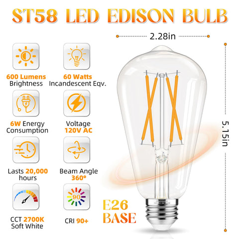GvvooHome E26 LED bulb with 2700K soft white for cozy living spaces.