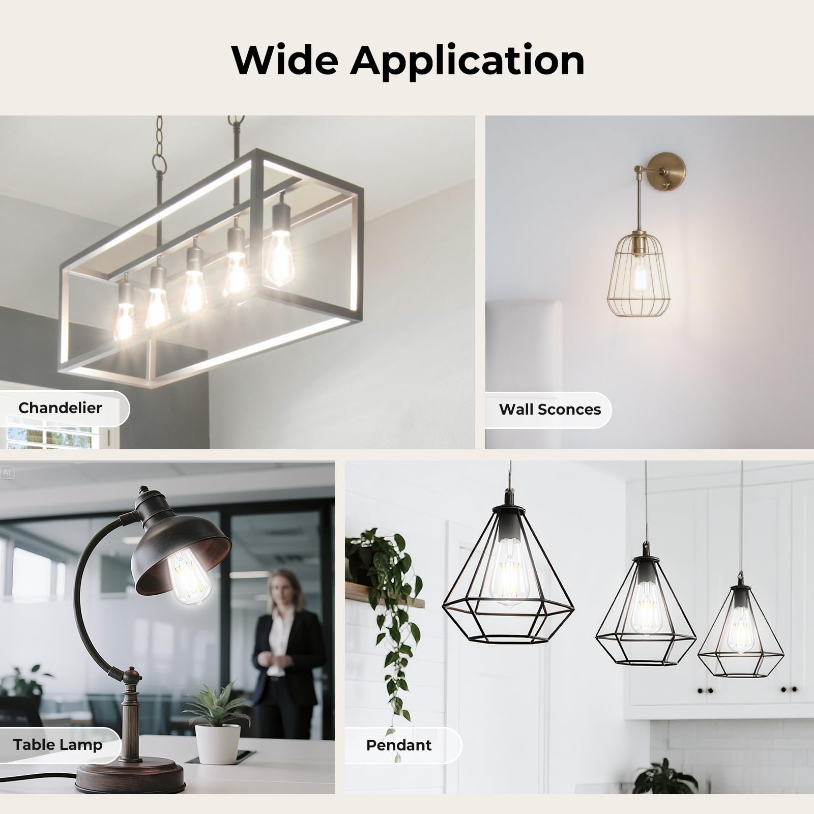 GvvooHome lighting for kitchens and living rooms with ambient brightness
