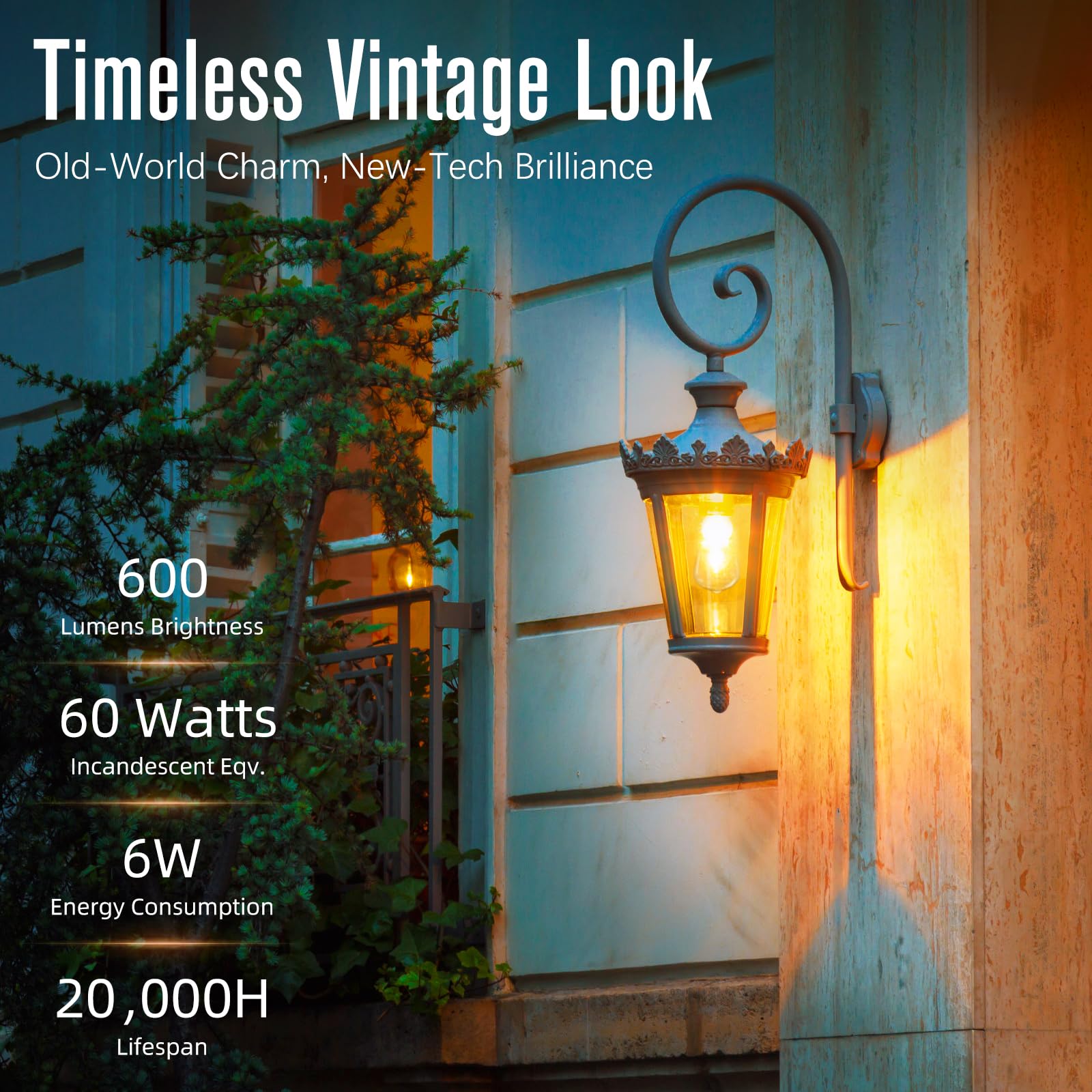 GvvooHome 2700K soft white Edison bulbs for warm dining ambiance.